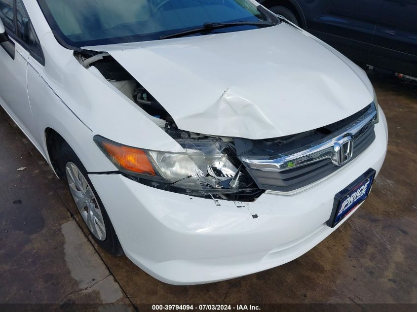 2012 Honda Civic Lx VIN: 2HGFB2F51CH594134 Lot: 39794094