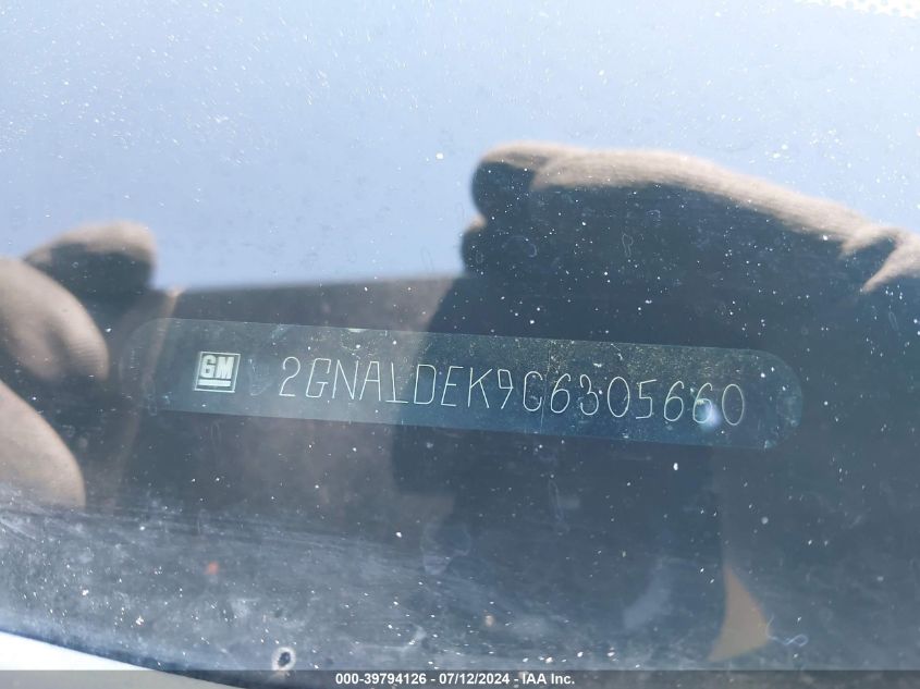 2012 Chevrolet Equinox 1Lt VIN: 2GNALDEK9C6305660 Lot: 39794126