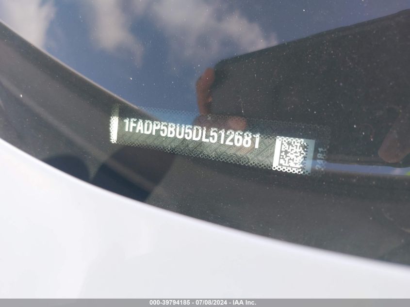 2013 Ford C-Max Sel VIN: 1FADP5BU5DL512681 Lot: 39794185