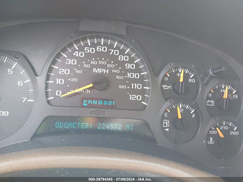 2002 Chevrolet Trailblazer VIN: 1GNDS13S622475794 Lot: 39794365