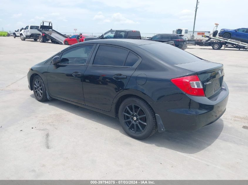 2012 Honda Civic Lx VIN: 2HGFB2F57CH332313 Lot: 39794375