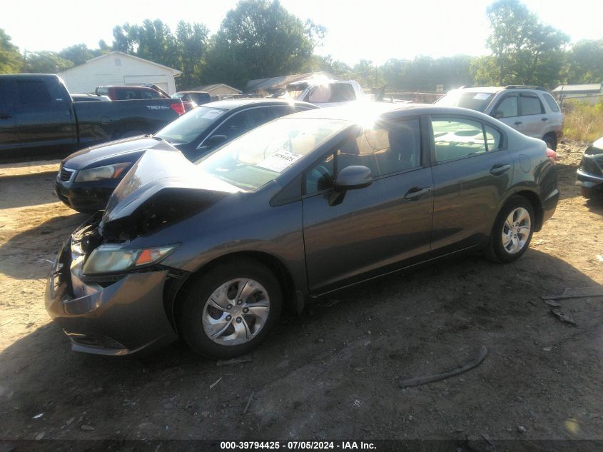 2013 Honda Civic Lx VIN: 2HGFB2F51DH524103 Lot: 39794425