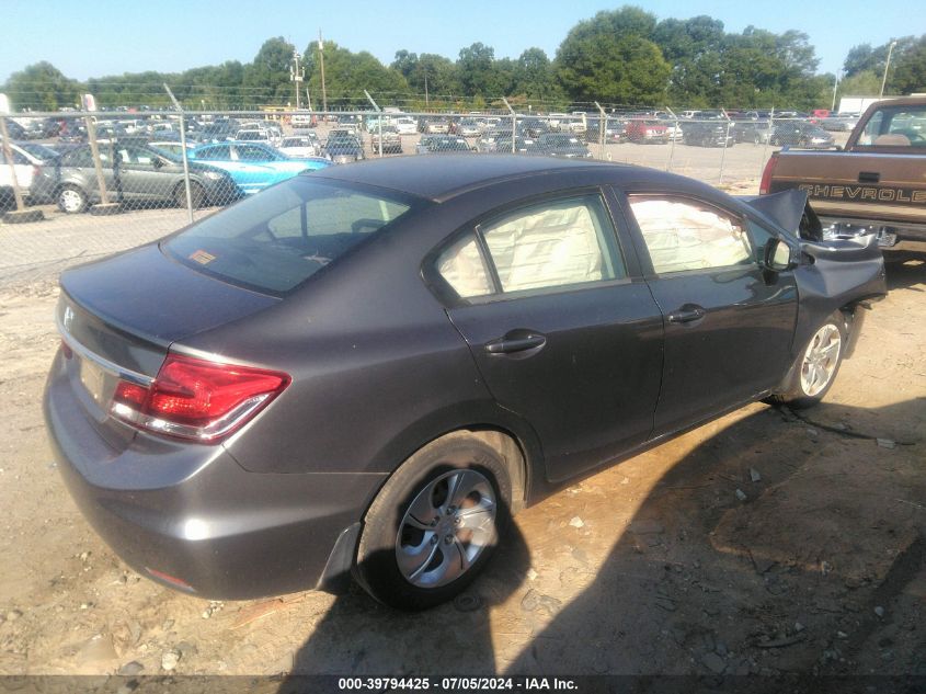 2013 Honda Civic Lx VIN: 2HGFB2F51DH524103 Lot: 39794425