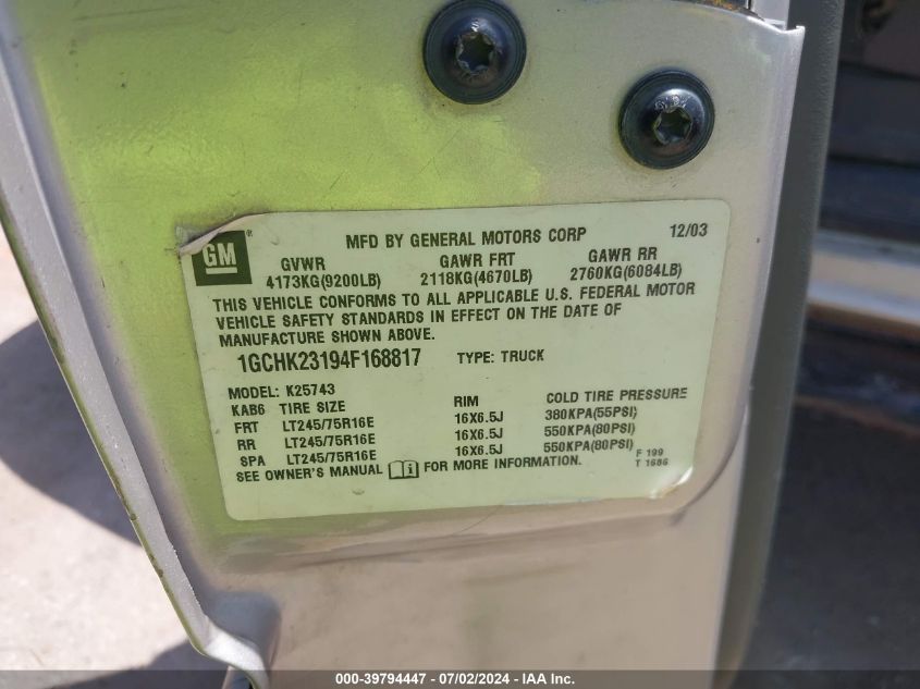 2008 Chevrolet Silverado 1500 Work Truck VIN: 1GCEC14X68Z138918 Lot: 39794447