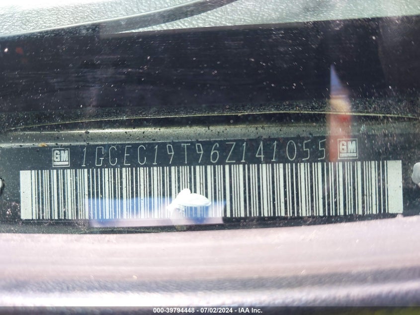 2006 Chevrolet Silverado 1500 Lt2 VIN: 1GCEC19T96Z141055 Lot: 39794448