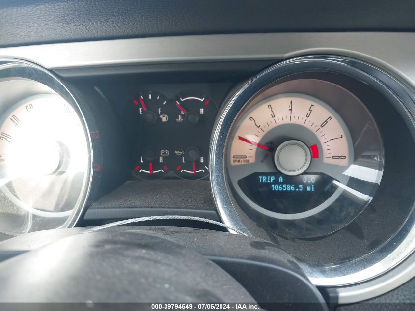 2012 Ford Mustang Gt Premium VIN: 1ZVBP8CF7C5262993 Lot: 39794549