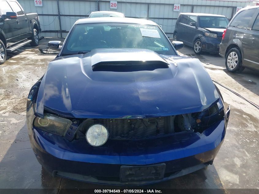 2012 Ford Mustang Gt Premium VIN: 1ZVBP8CF7C5262993 Lot: 39794549