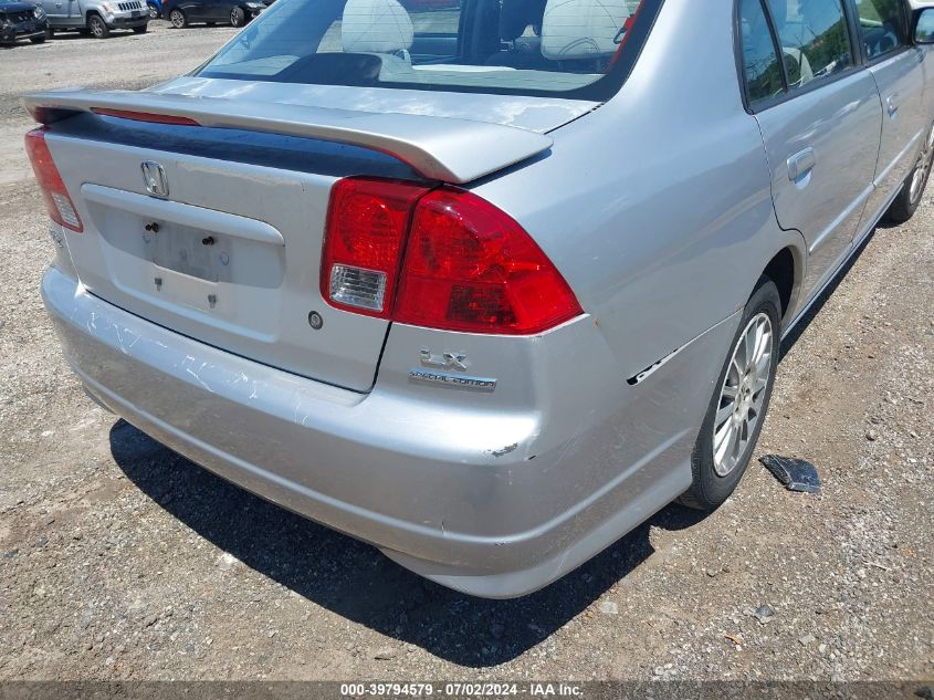 2HGES16565H590380 | 2005 HONDA CIVIC