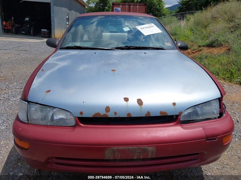 1995 Geo Prizm Lsi VIN: 1Y1SK5260SZ031504 Lot: 39794699