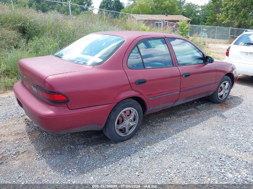 1995 Geo Prizm Lsi VIN: 1Y1SK5260SZ031504 Lot: 39794699