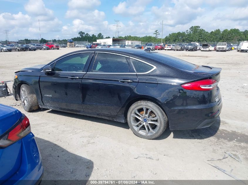 2019 Ford Fusion Hybrid Titanium VIN: 3FA6P0RU4KR110022 Lot: 39794761