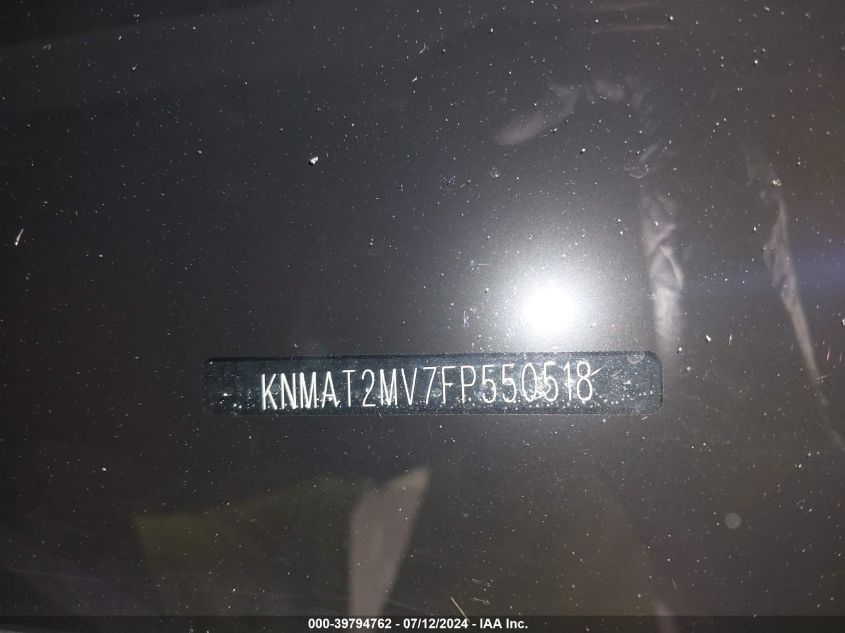 2015 Nissan Rogue Sv VIN: KNMAT2MV7FP550518 Lot: 39794762