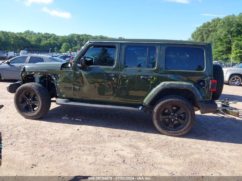 2022 Jeep Wrangler Unlimited Sahara Altitude 4X4 VIN: 1C4HJXEG3NW153958 Lot: 39794878