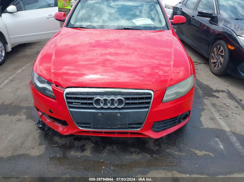 2011 Audi A4 2.0T Premium VIN: WAUKFAFL1BA099954 Lot: 39794944