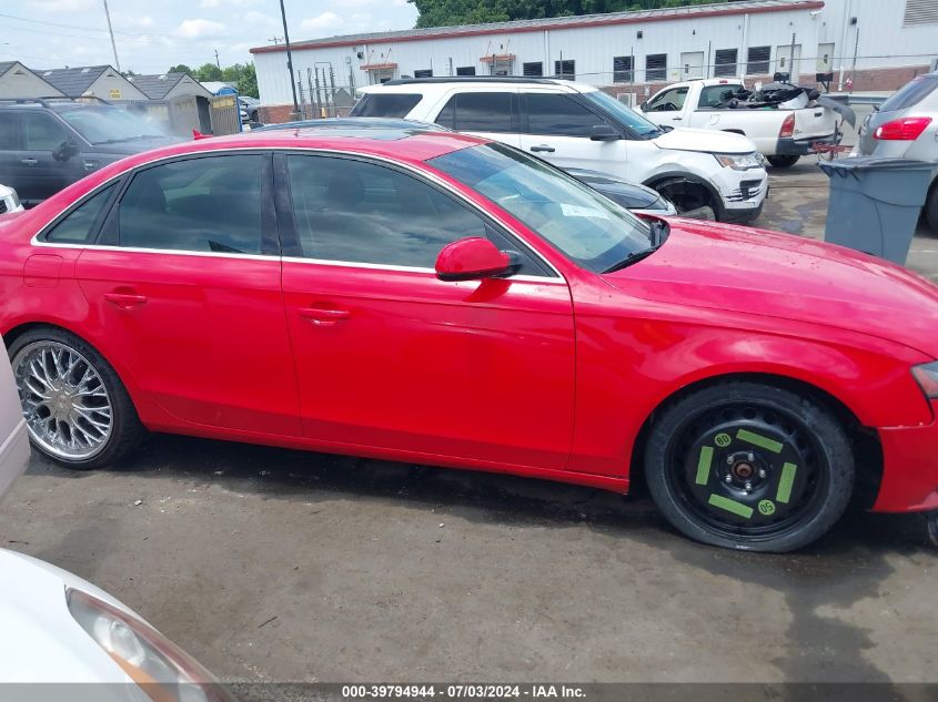 2011 Audi A4 2.0T Premium VIN: WAUKFAFL1BA099954 Lot: 39794944