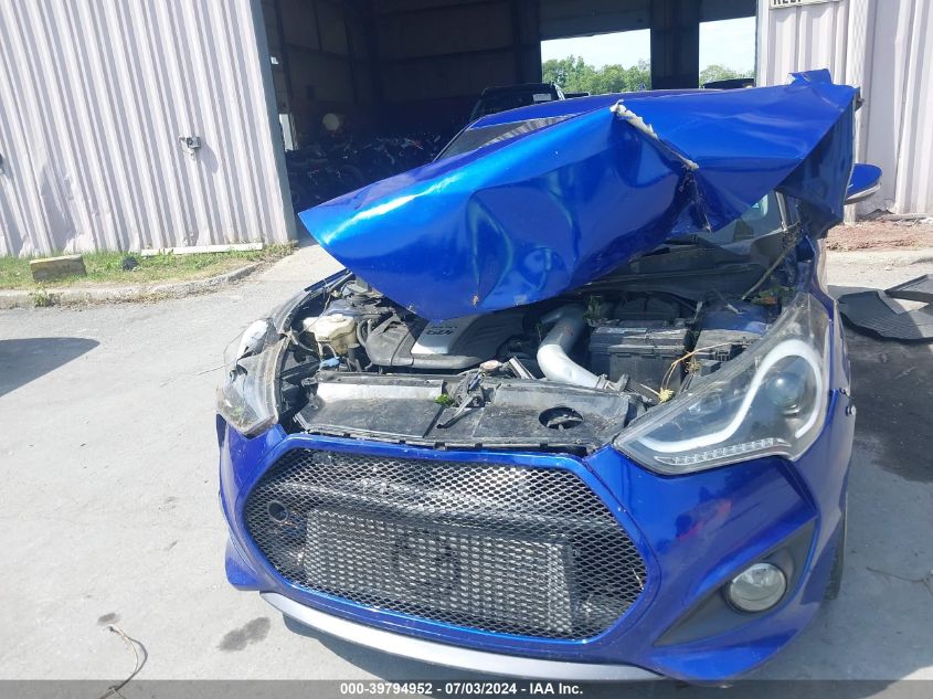 2014 Hyundai Veloster Turbo W/Black VIN: KMHTC6AE8EU205398 Lot: 39794952