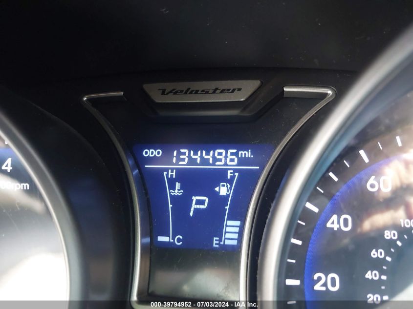 2014 Hyundai Veloster Turbo W/Black VIN: KMHTC6AE8EU205398 Lot: 39794952