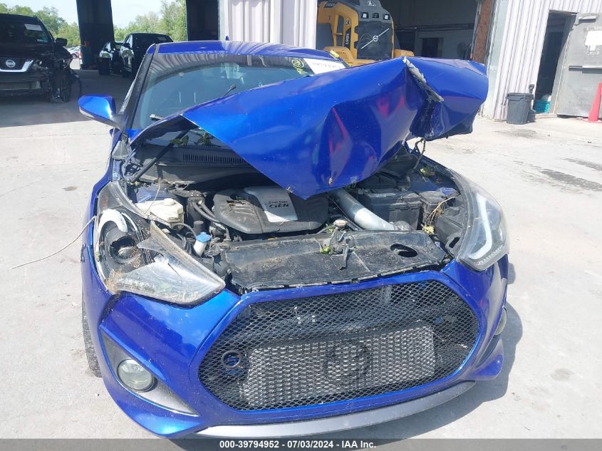 2014 Hyundai Veloster Turbo W/Black VIN: KMHTC6AE8EU205398 Lot: 39794952