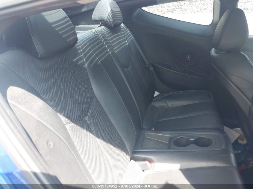 2014 Hyundai Veloster Turbo W/Black VIN: KMHTC6AE8EU205398 Lot: 39794952