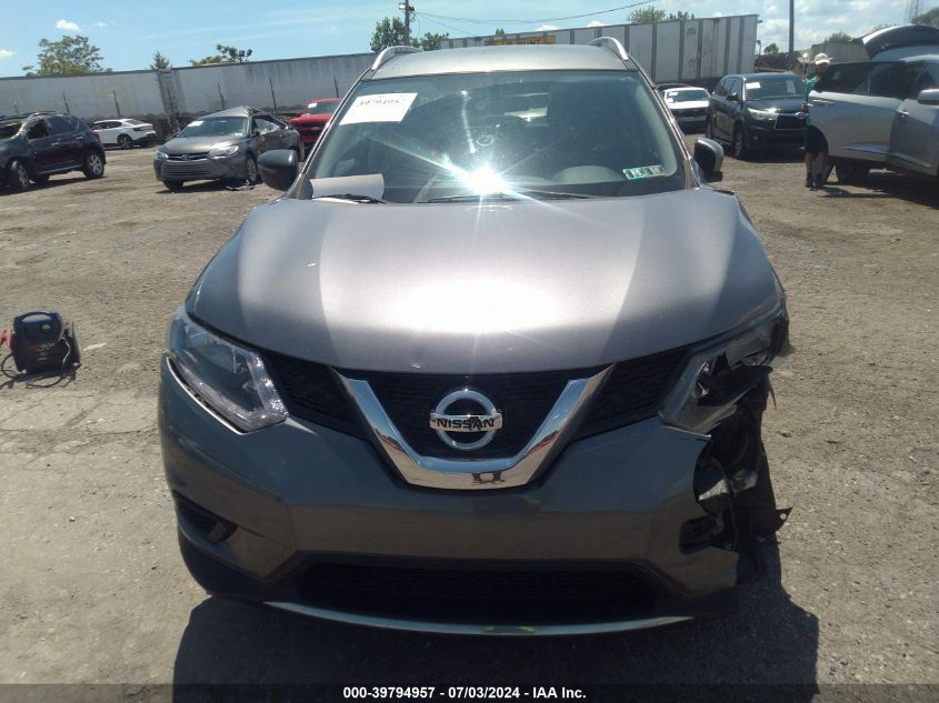 2016 Nissan Rogue Sv VIN: KNMAT2MV1GP682269 Lot: 39794957