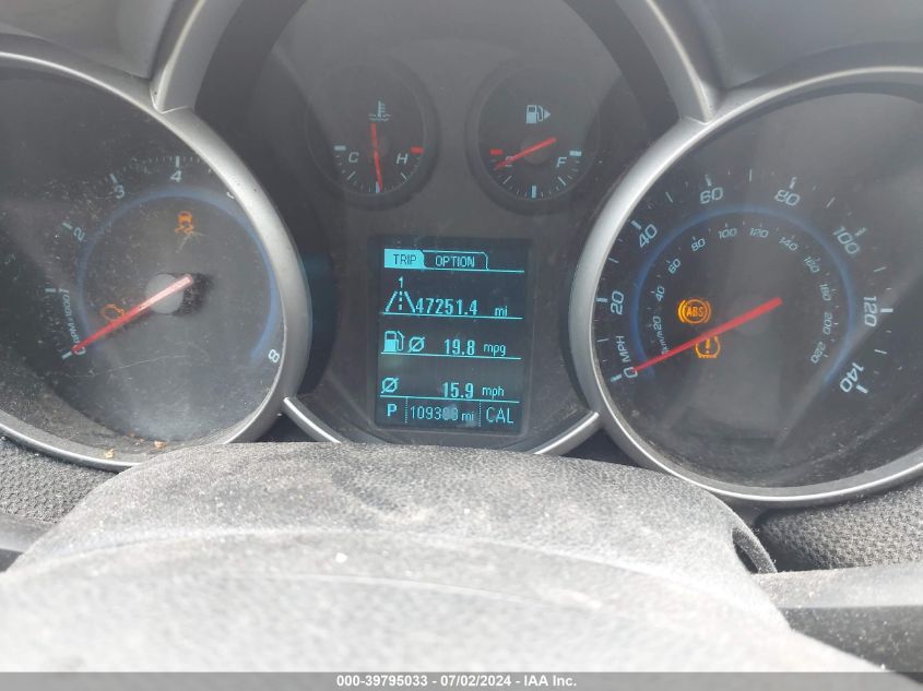 2014 Chevrolet Cruze 1Lt Auto VIN: 1G1PC5SB2E7406743 Lot: 39795033