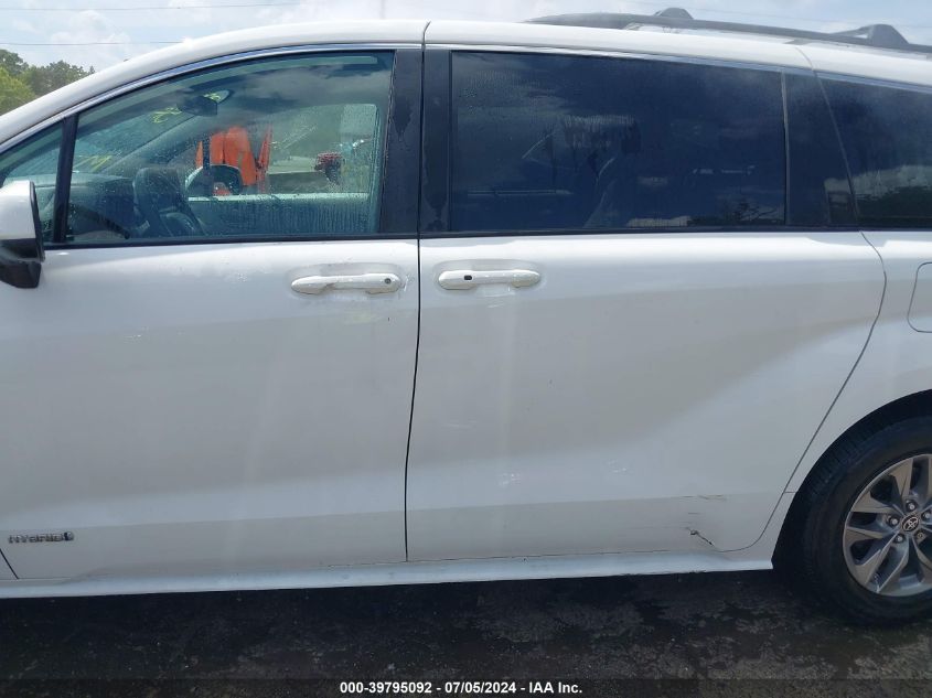 2021 Toyota Sienna Le VIN: 5TDKRKEC5MS057360 Lot: 39795092