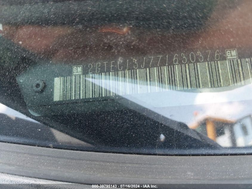2007 GMC Sierra 1500 Sle1 VIN: 2GTEC13J771630376 Lot: 39795143