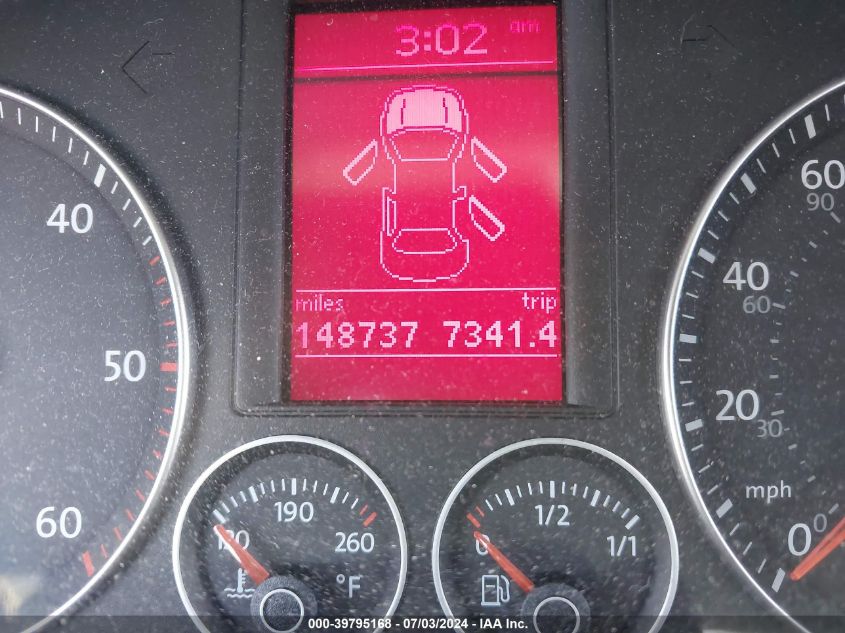 2009 Volkswagen Jetta Tdi VIN: 3VWRL71K59M053095 Lot: 39795168