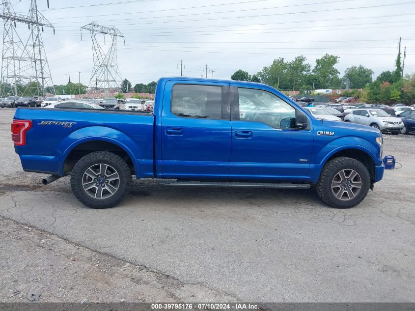 2017 Ford F150 Supercrew VIN: 1FTEW1EP6HFA15529 Lot: 39795176