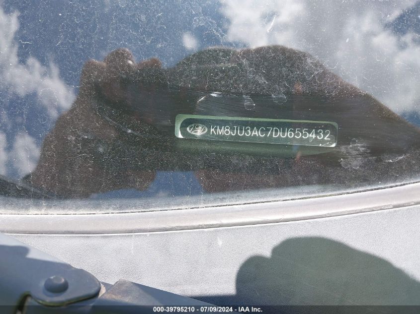 2013 Hyundai Tucson Gls VIN: KM8JU3AC7DU655432 Lot: 39795210