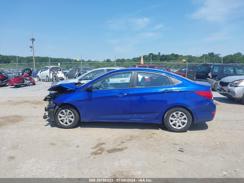 2012 Hyundai Accent Gls/Gs VIN: KMHCT4AEXCU222804 Lot: 39795323
