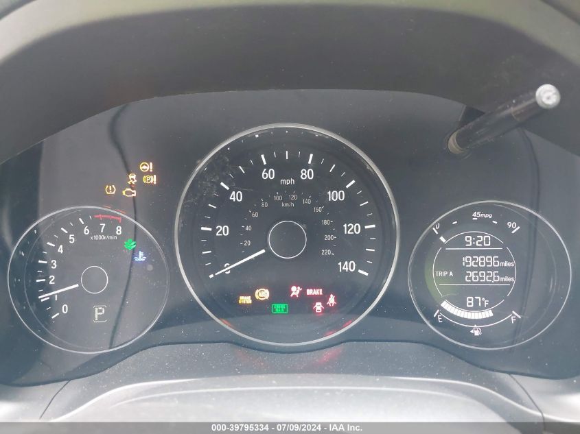 2016 Honda Hr-V Exl VIN: 3CZRU6H78GM734208 Lot: 39795334