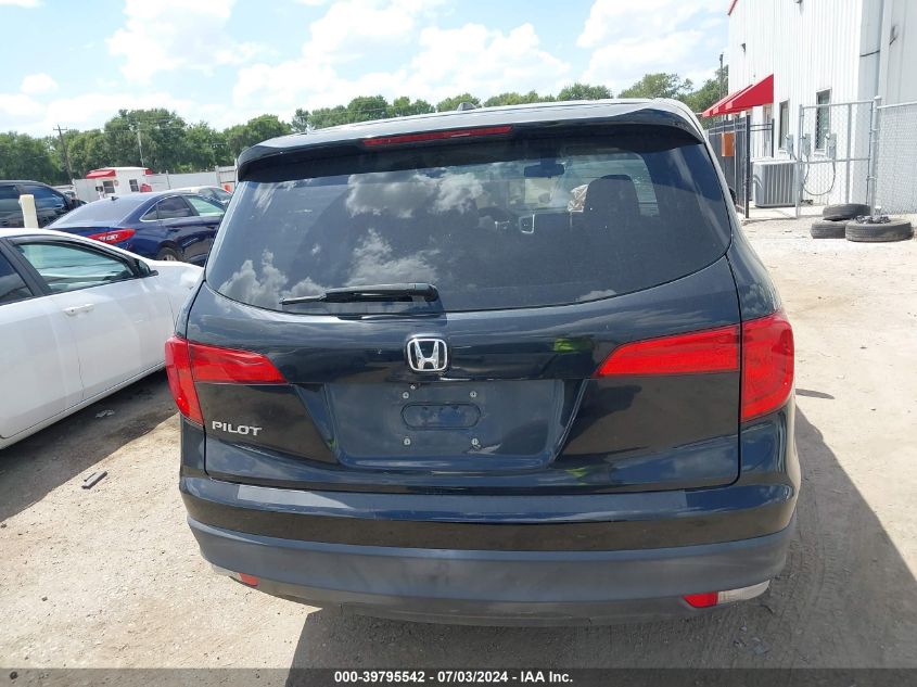 2016 Honda Pilot Ex-L VIN: 5FNYF5H52GB001547 Lot: 39795542