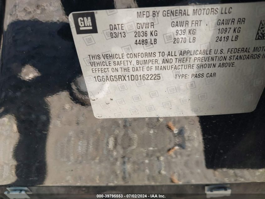 2013 Cadillac Ats Standard VIN: 1G6AG5RX1D0162225 Lot: 39795553