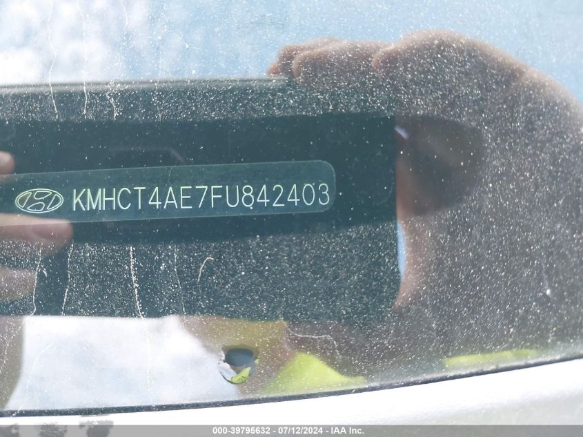 2015 Hyundai Accent Gls VIN: KMHCT4AE7FU842403 Lot: 39795632