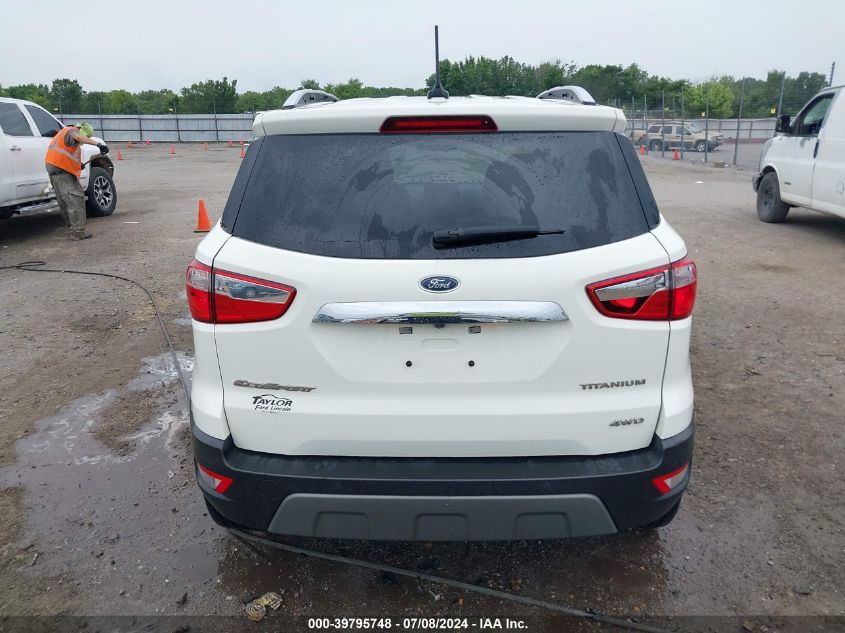2020 Ford Ecosport Titanium VIN: MAJ6S3KL1LC346421 Lot: 39795748
