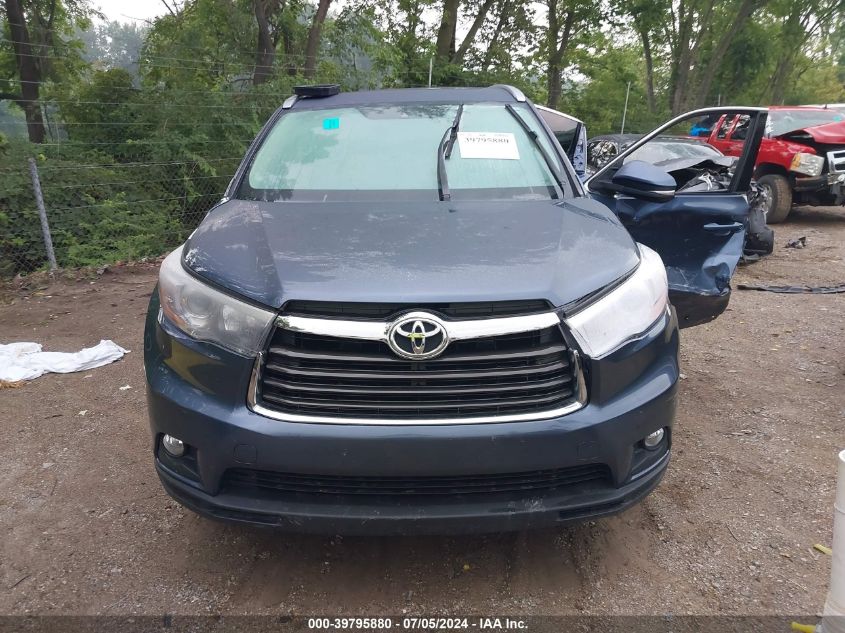 2015 Toyota Highlander Xle V6 VIN: 5TDJKRFH0FS150969 Lot: 39795880