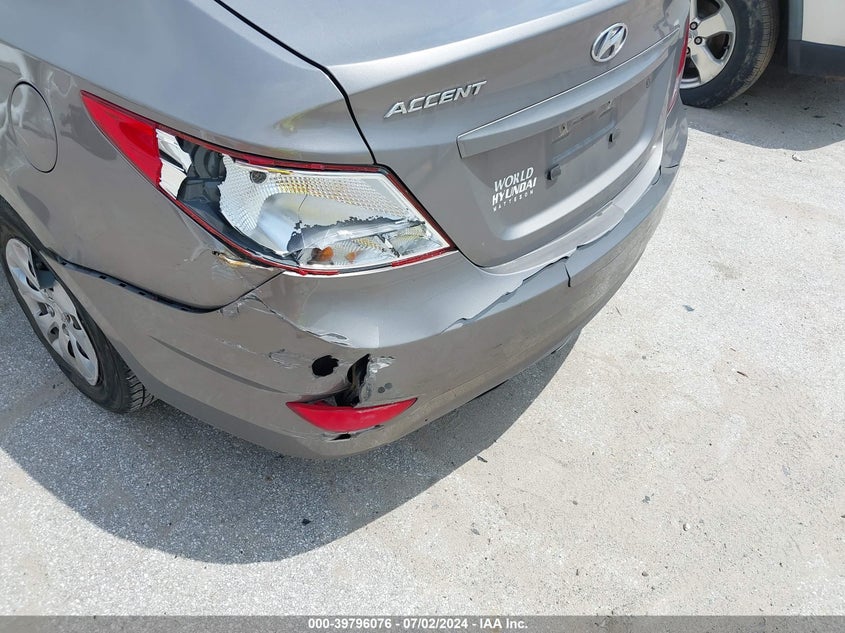 2017 Hyundai Accent Se VIN: KMHCT4AE6HU357477 Lot: 39796076