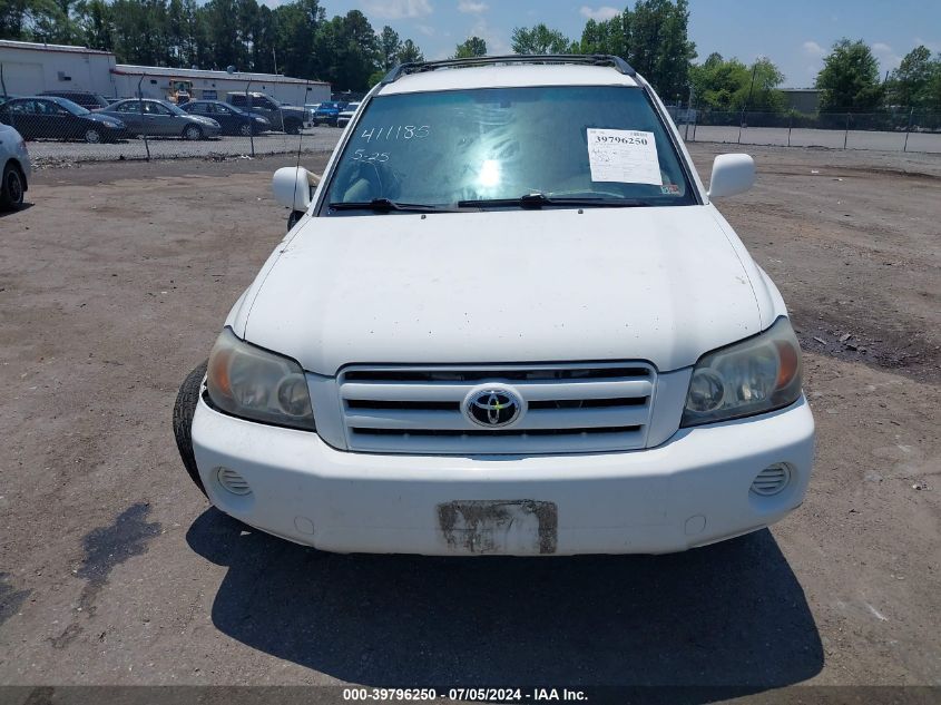 2005 Toyota Highlander VIN: JTEDD21A450124879 Lot: 39796250