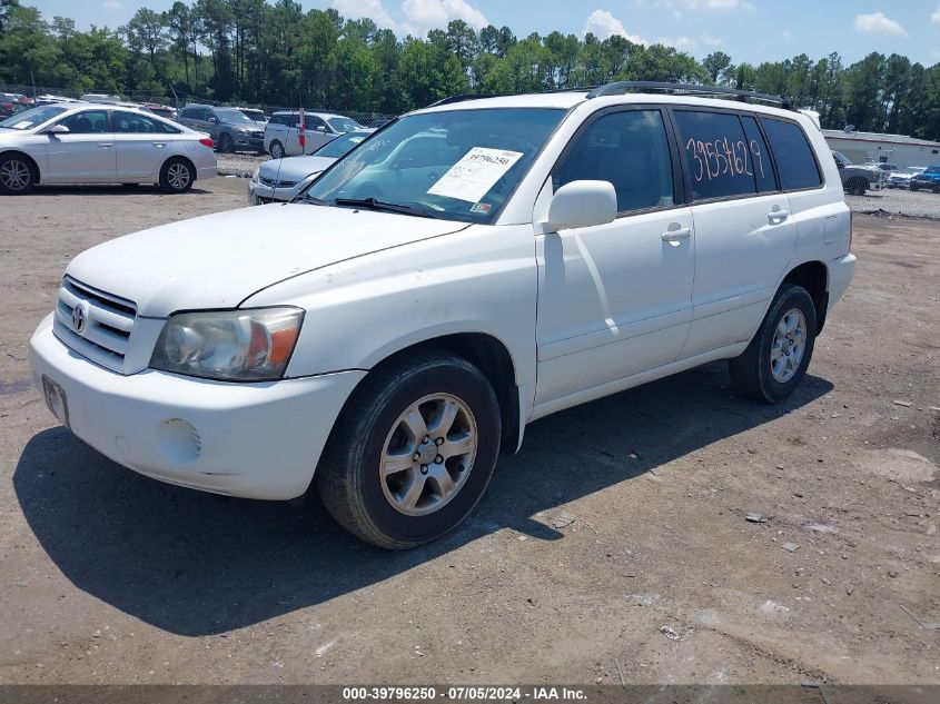 2005 Toyota Highlander VIN: JTEDD21A450124879 Lot: 39796250