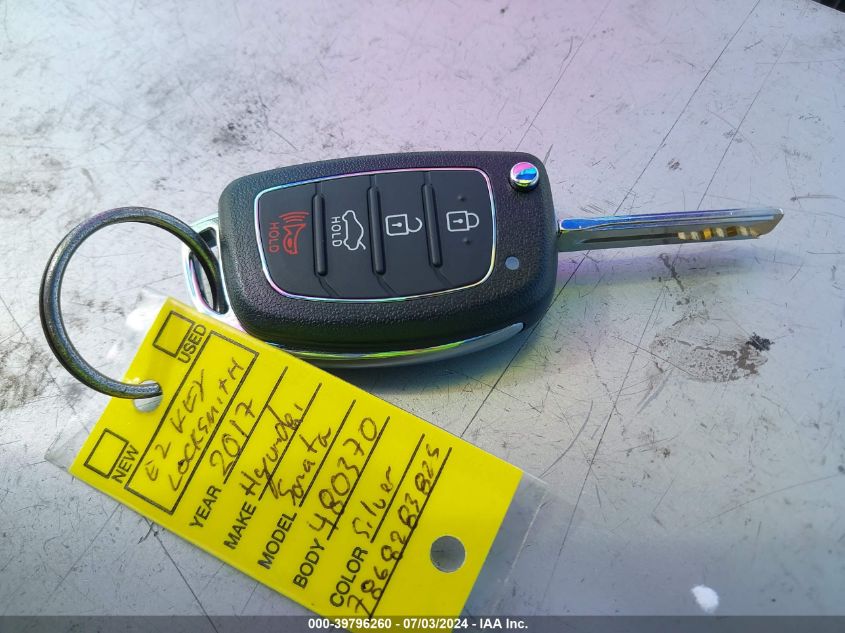 2017 Hyundai Sonata Se VIN: 5NPE24AF7HH480370 Lot: 39796260