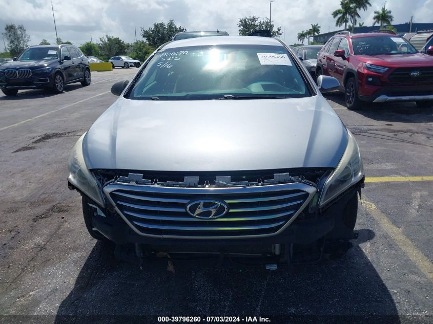 2017 Hyundai Sonata Se VIN: 5NPE24AF7HH480370 Lot: 39796260