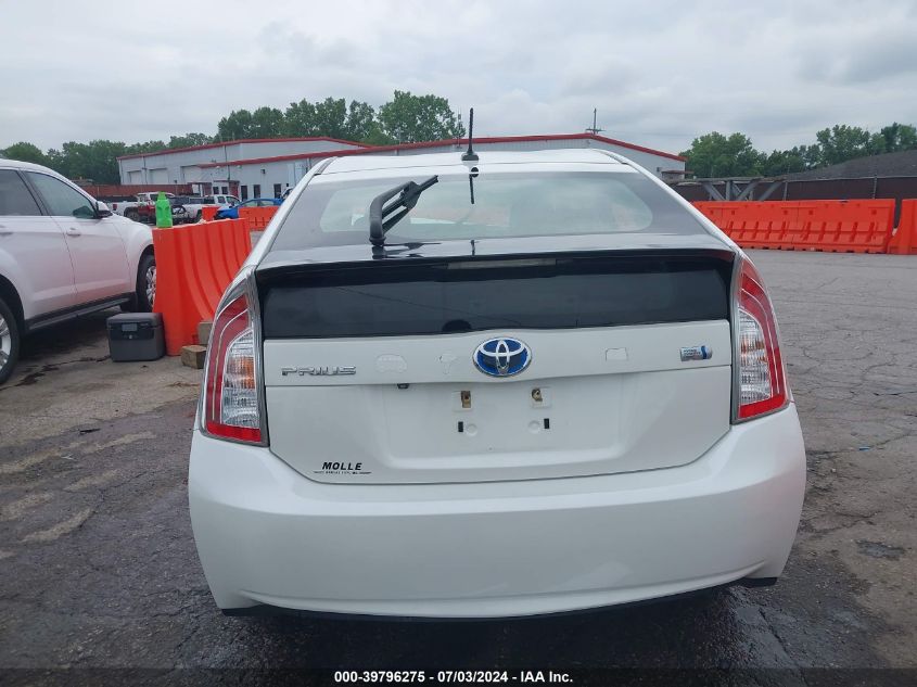 2012 Toyota Prius Three VIN: JTDKN3DU4C5451805 Lot: 39796275