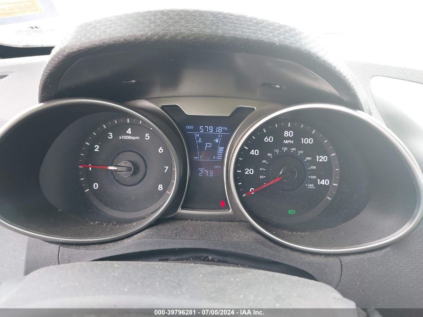 2013 Hyundai Veloster Base W/Black VIN: KMHTC6AD0DU087496 Lot: 39796281