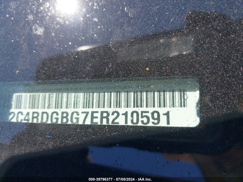 2014 Dodge Grand Caravan Se/Sxt VIN: 2C4RDGBG7ER210591 Lot: 39796377