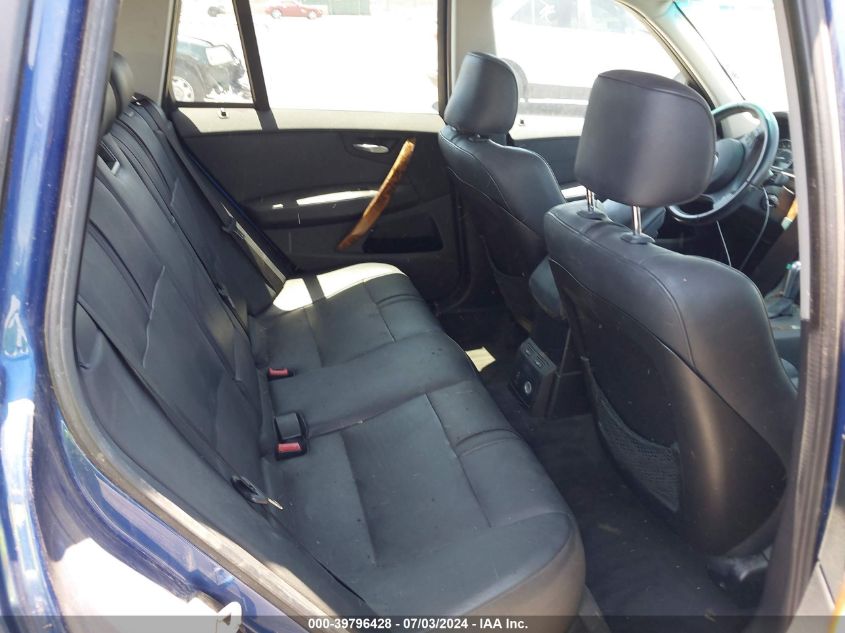 2007 BMW X3 3.0Si VIN: WBXPC93427WJ01804 Lot: 39796428