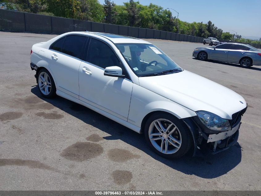 2013 Mercedes-Benz C 250 250 VIN: WDDGF4HB3DR278702 Lot: 39796463