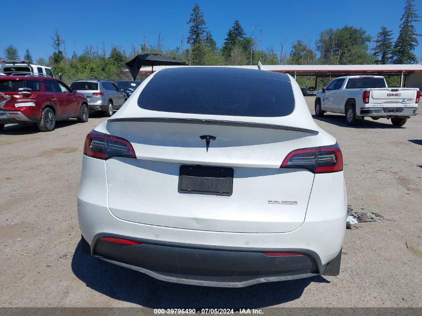 2022 Tesla Model Y Performance Dual Motor All-Wheel Drive VIN: 7SAYGDEF0NF547932 Lot: 39796490