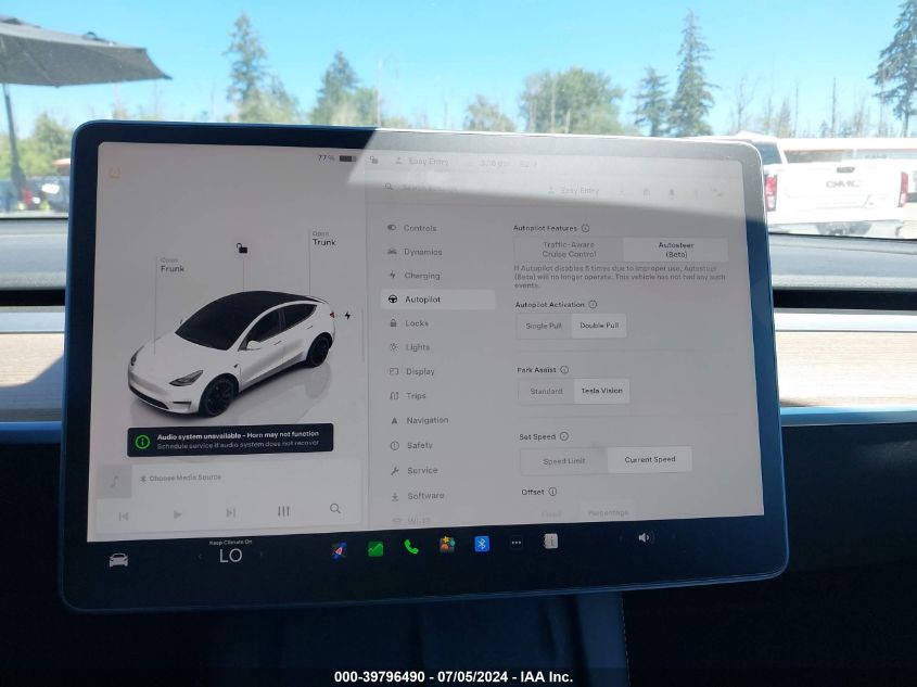 2022 Tesla Model Y Performance Dual Motor All-Wheel Drive VIN: 7SAYGDEF0NF547932 Lot: 39796490