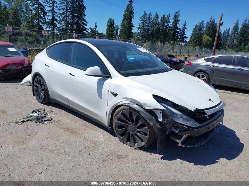 2022 Tesla Model Y Performance Dual Motor All-Wheel Drive VIN: 7SAYGDEF0NF547932 Lot: 39796490